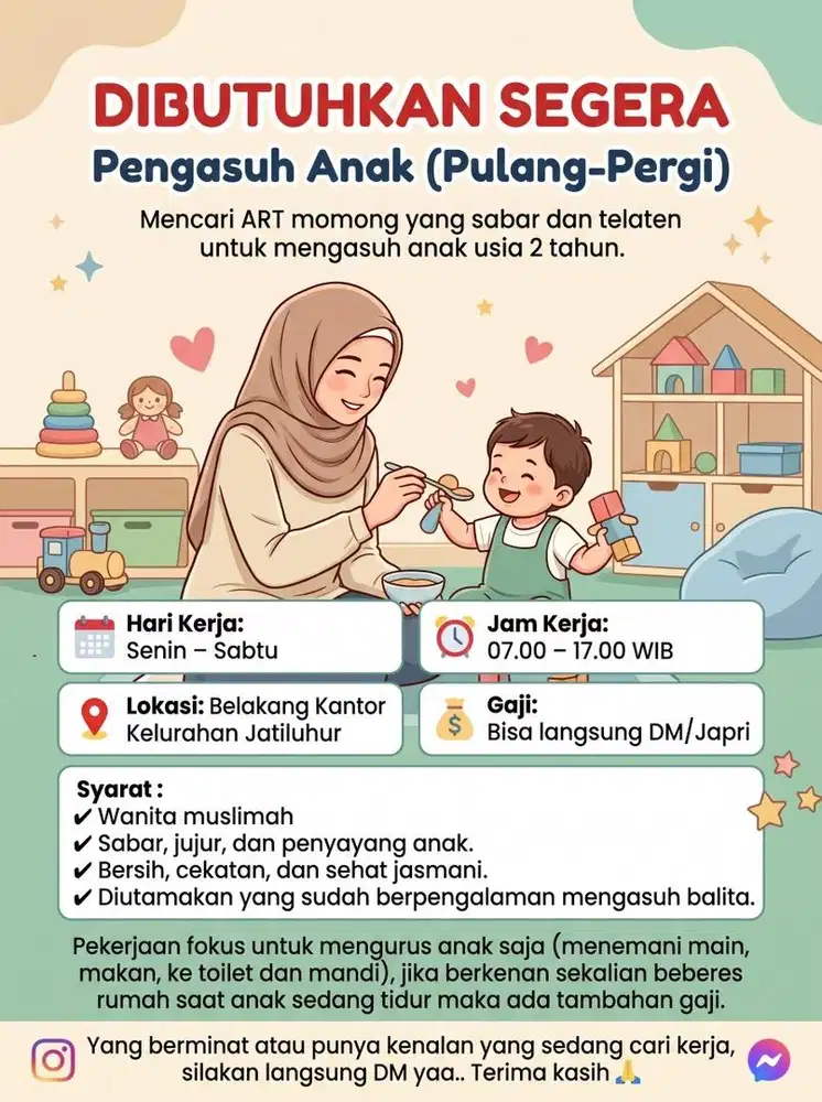 Dibutuhkan ART PP momong