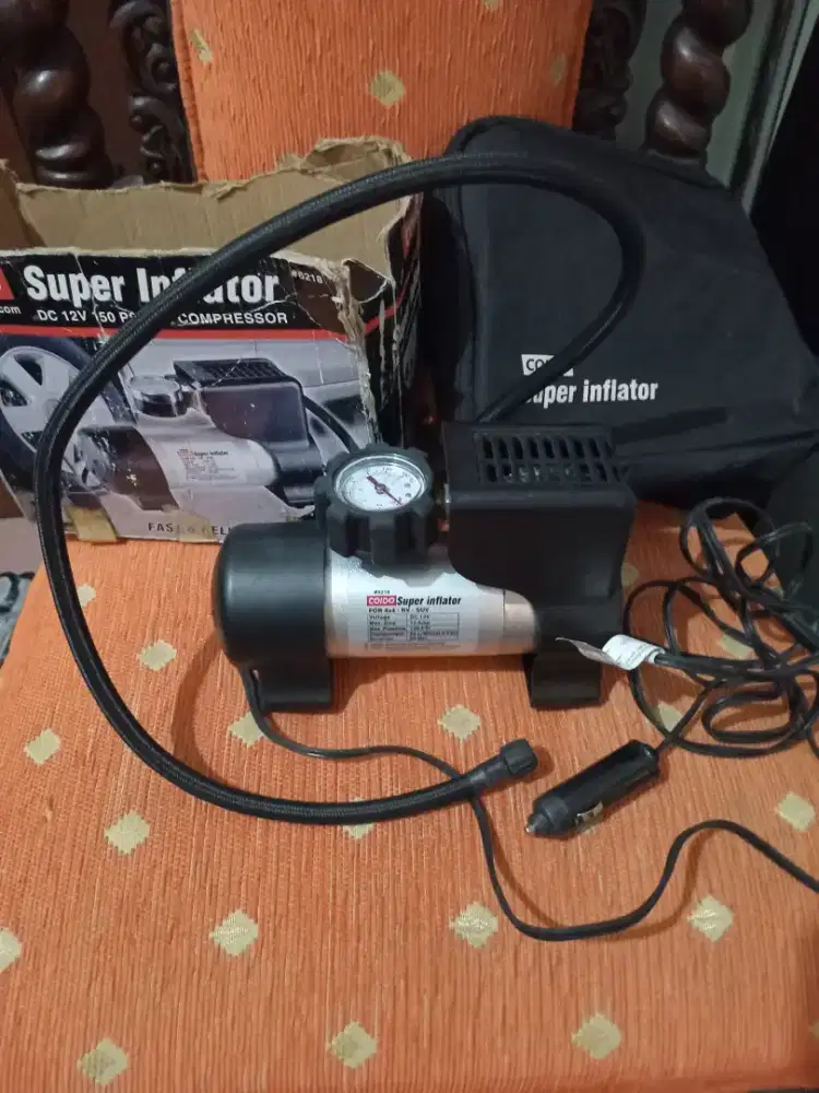 Pompa ban mobil kompressor mini praktis portable supet inflator Coido