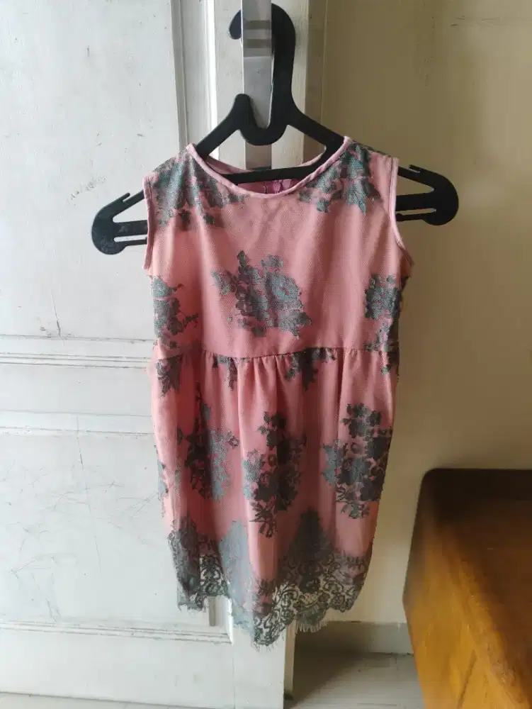 Dress brokat pesta anak