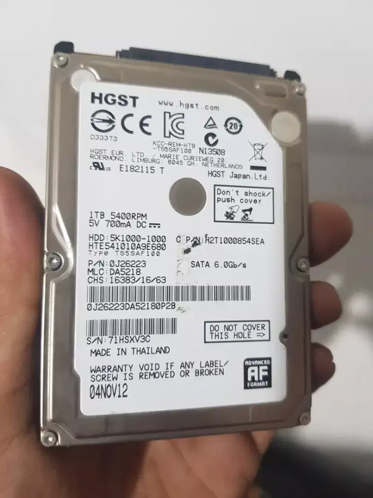HDD 1TB  SATA copotan Laptop