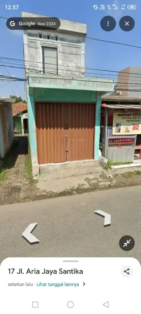 Jual cepat tanah masih ada rumahnya