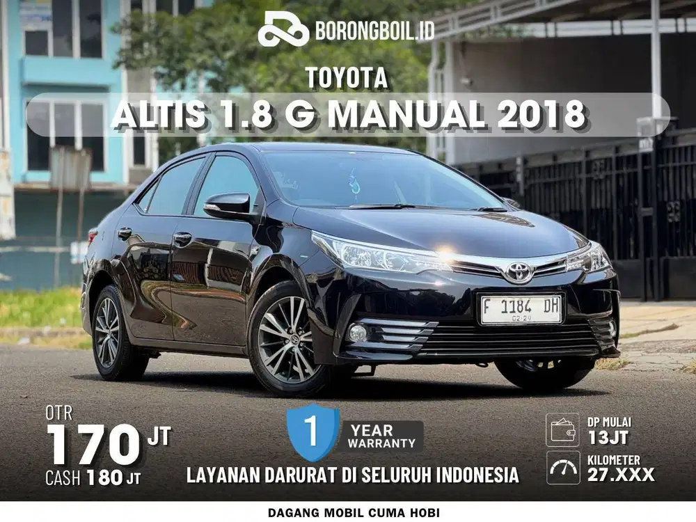 TEMURAH DP 13 JT || Toyota Altis 1.8 G Manual 2018-F1184DH