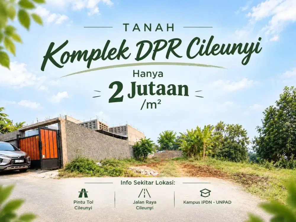 Tanah Kavling Cileunyi, Akses Jalan 2 Mobil Papasan