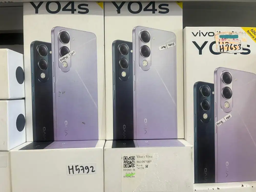 Vivo y04s siap bungkus fullset second