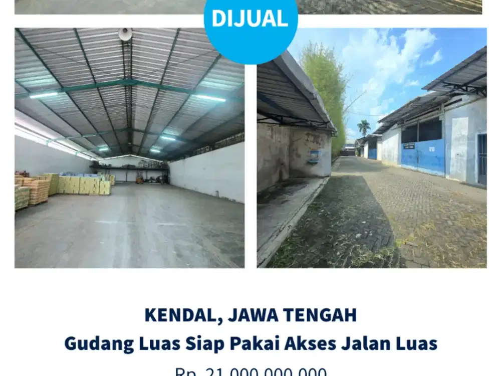 Dijual Pabrik Luas Siap Usaha, Kendal, Jawa Tengah