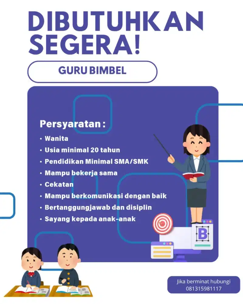 Lowongan pekerjaan Bimbel Cempaka