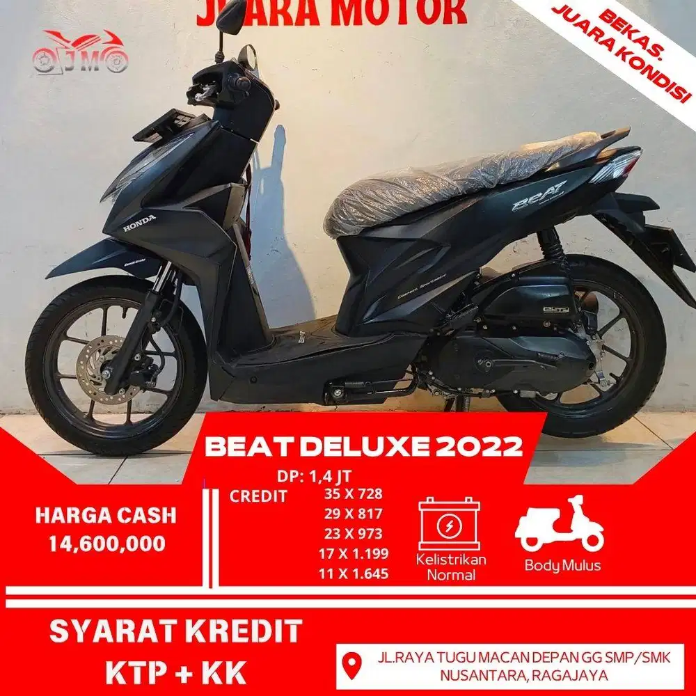 BEAT DELUXE 2022 PAJAK AKTIF UNIT SIAP PAKAI BISA TUKAR TAMBAH
