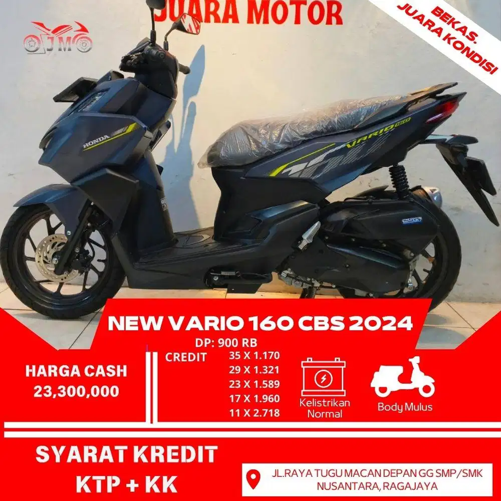 VARIO 160 CBS 2024 BEKAS RASA BARU CREDIT DP RINGAN PROSES MUDAH