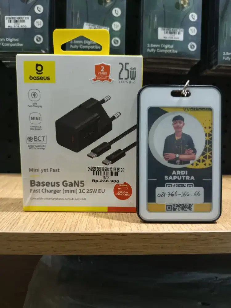 CHARGER BASEUS GAN5 1C 25W SET C-C