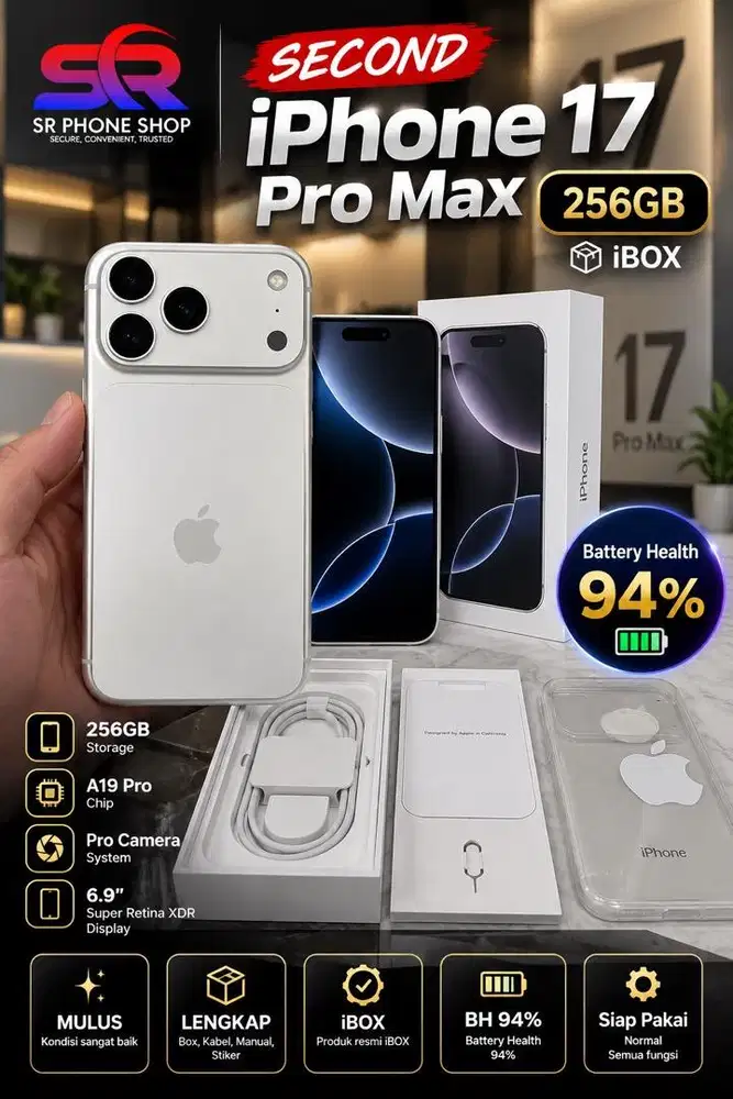 Iphone 17 promax 256GB silver ibox