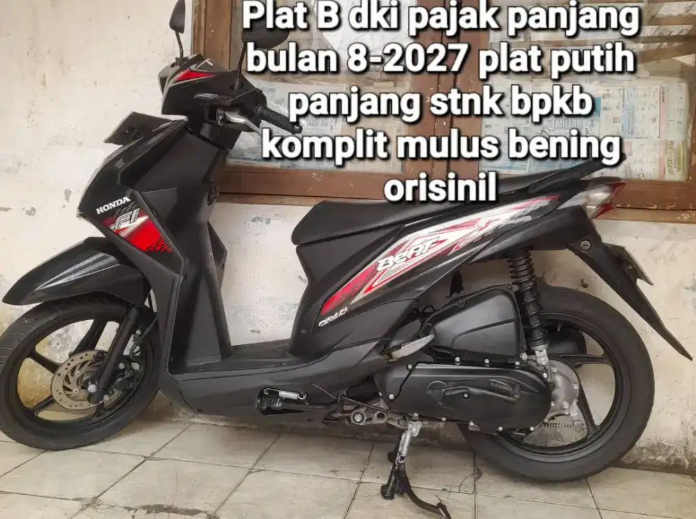Honda beat f1 2014 cw asli hitam Plat B dki pajak panjang