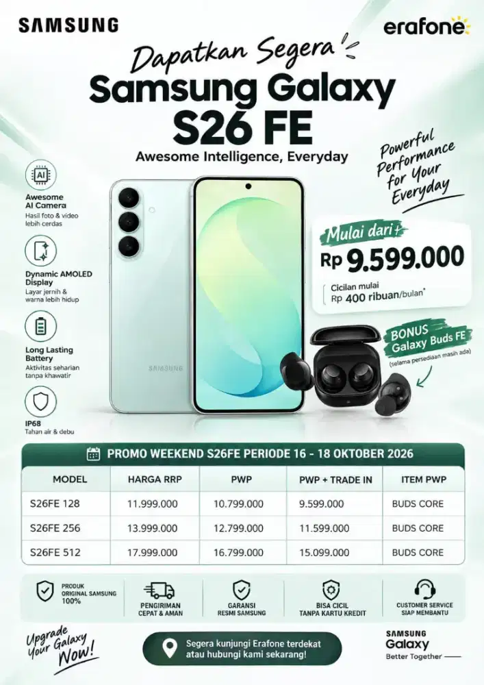 Kredit bunga 0% tenor sampao 24 bulan pake kartu kredit