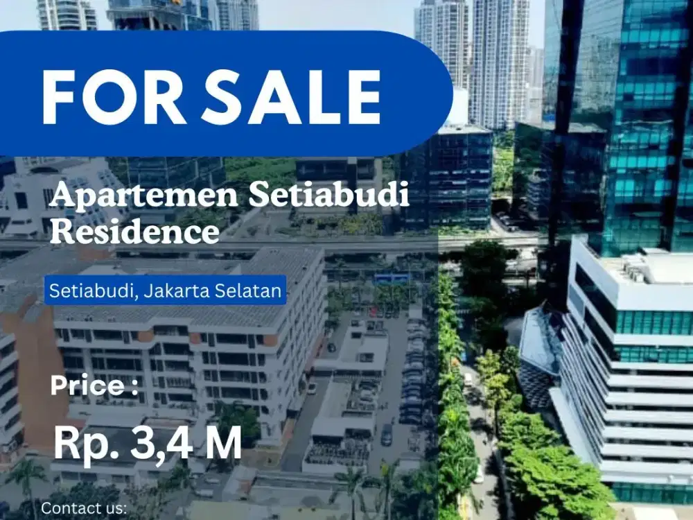 DIJUAL CEPAT SETIABUDI RES 3+1BR FF BEST CITY VIEW