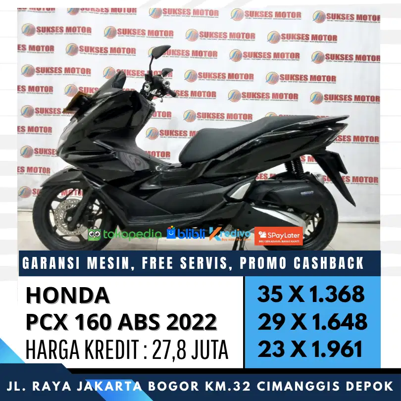 PCX 160 ABS 2022 MULUS PROMO KREDIT CASHBACK 300 BISA CC/PAYLATER