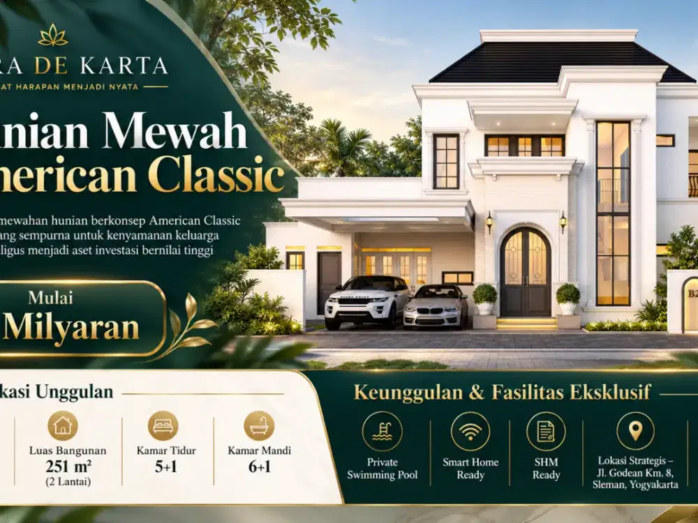 Rumah Super Mewah Sleman Banyak Kamar Bonus Private Pool