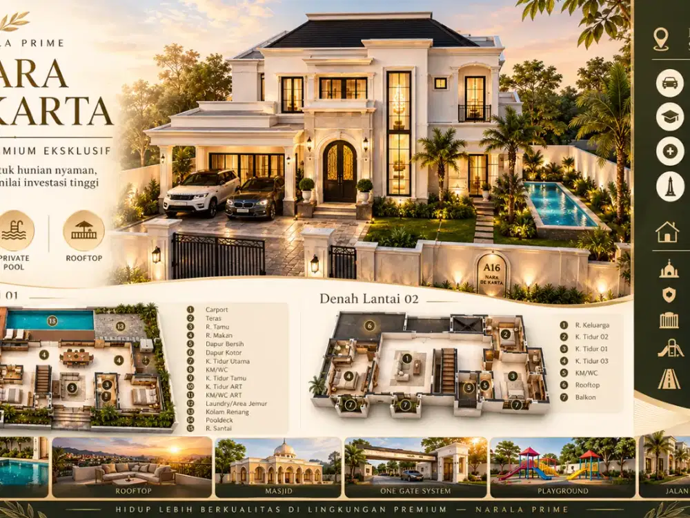 Hunian Elegan Yogyakarta American Classic Dengan Kolam Pribadi