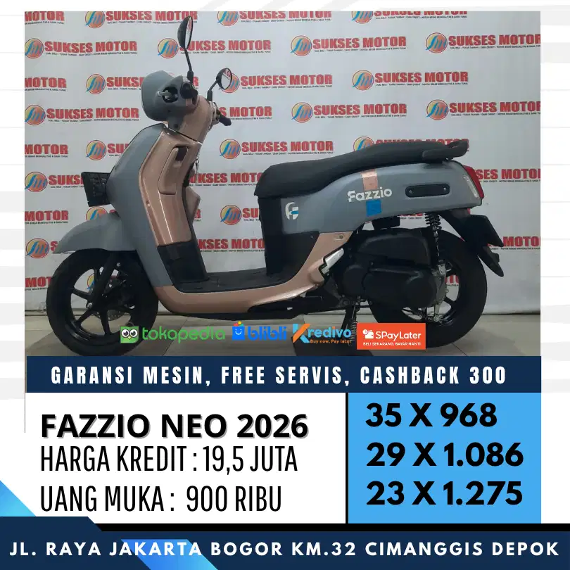 YAMAHA FAZZIO NEO 2026 MULUS CASH KREDIT CICILAN RINGAN BERGARANSI