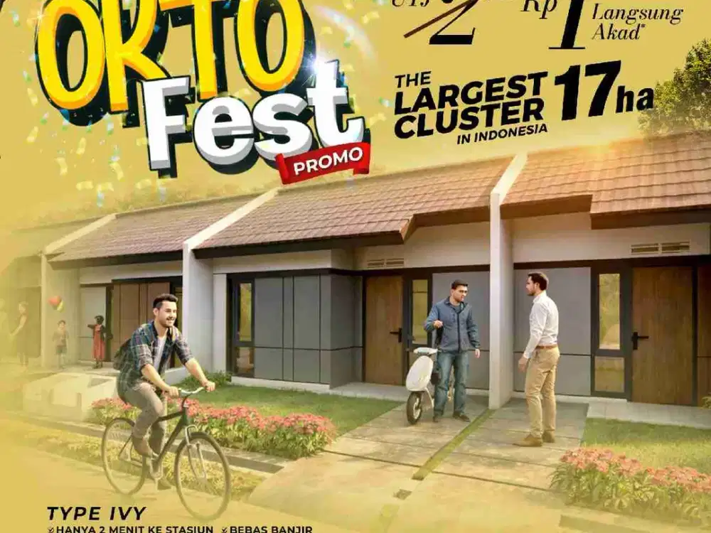 Rumah subsidi 1jt-an flat sampai lunas