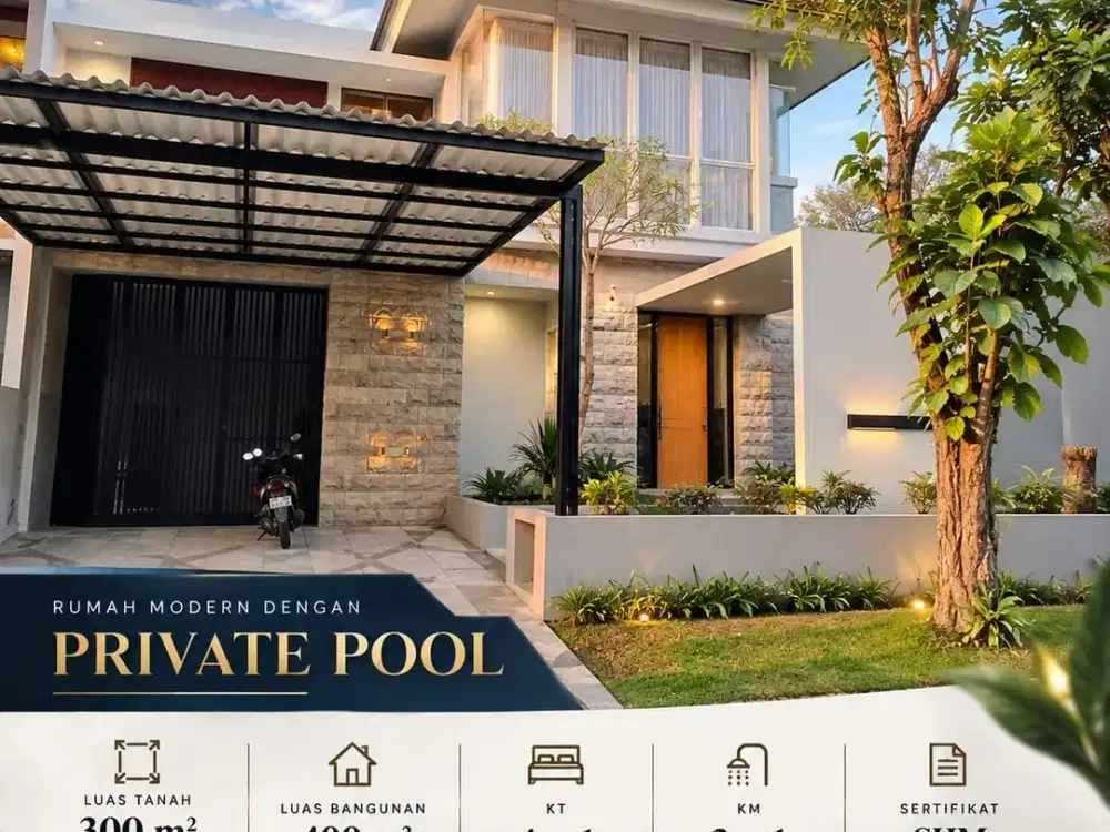 RUMAH MODERN SIAP HUNI , NEW RENOVATION DI BUKIT GOLF CITRALAND SURABAYA
