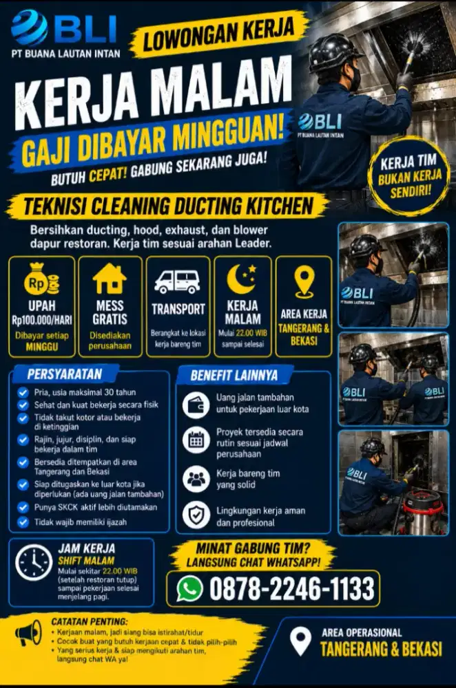 Teknisi Harian Cleaning Ducting