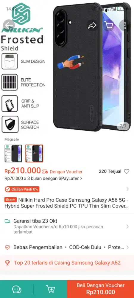 Cassing premium nikilin Samsung A56