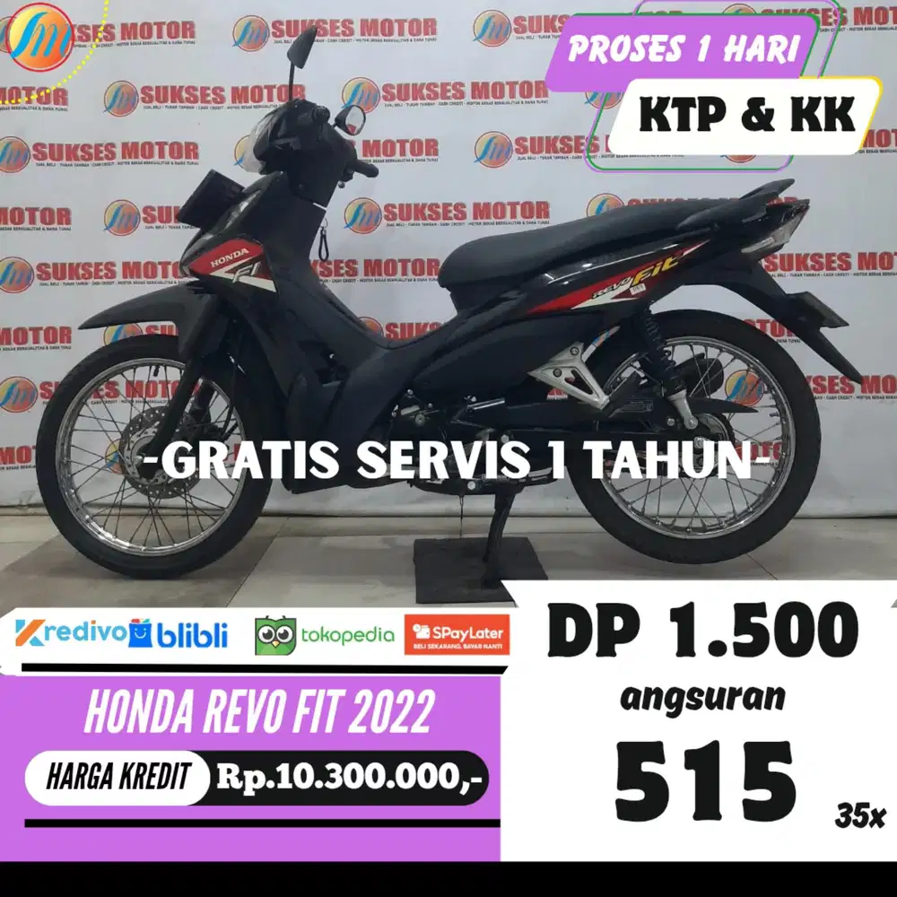 HONDA REVO FIT 2022 KREDIT MURAH ANGSURAN SANGAT RENDAH BERGARANSI