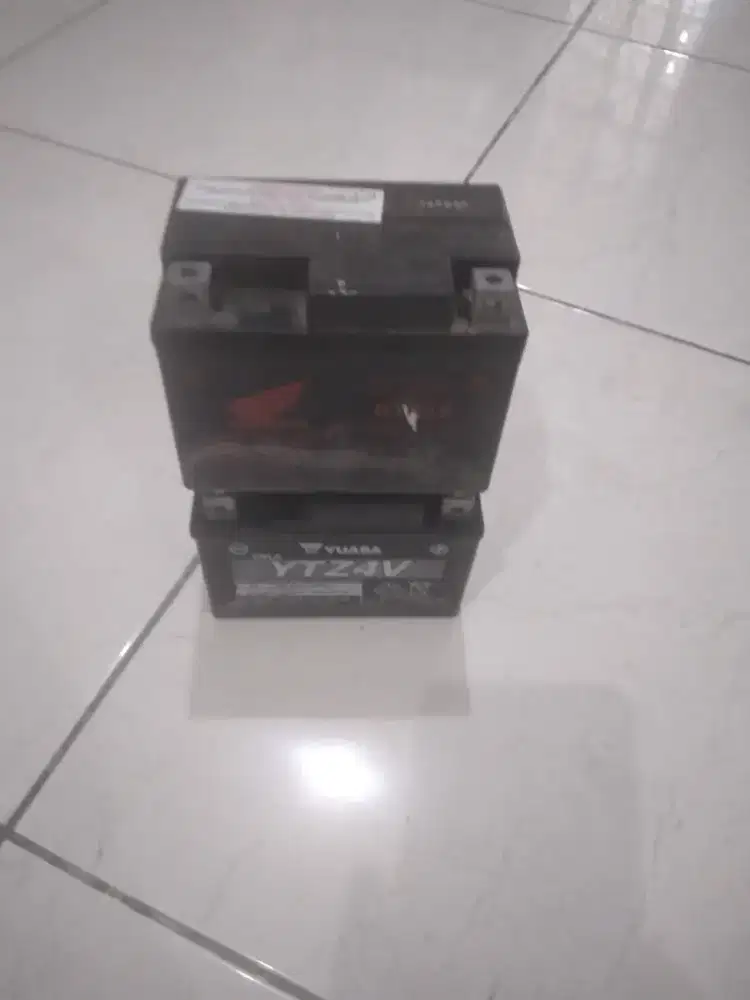 Aki motor Supra kondisi drop