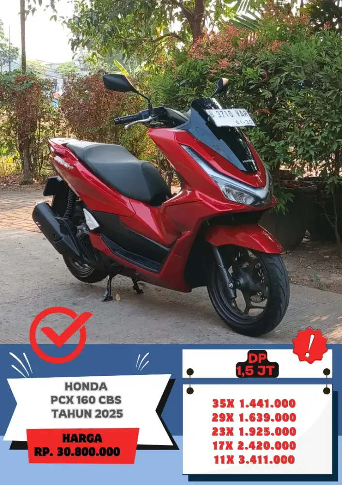 Honda PCX 160 CBS Tahun 2025 Gress Siap Pakai