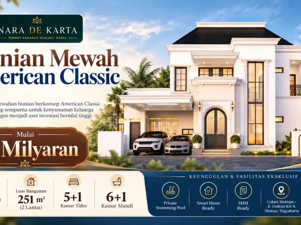 Rumah Mewah Dengan Kolam Renang Pribadi di Godean Sleman