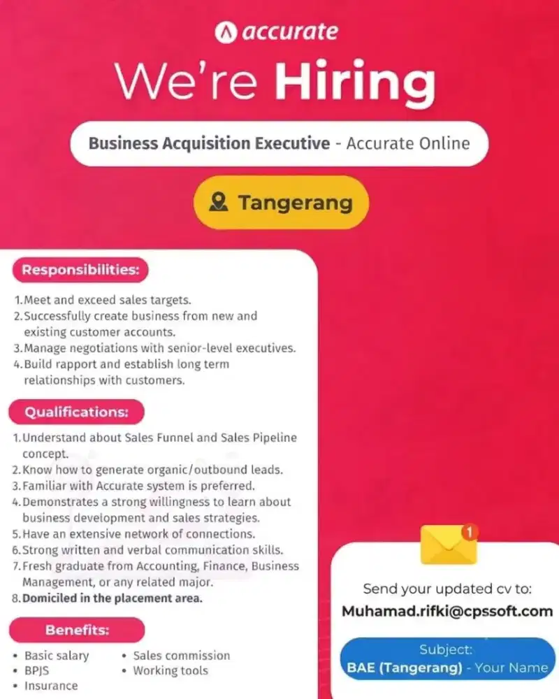 Business Acquisition Executive Tangerang
