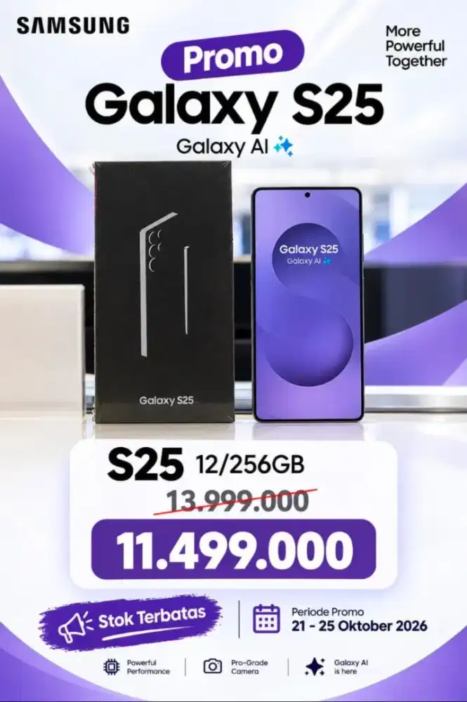 SAMSUNG S25 256 NEW SEGEL GARANSI RESMI