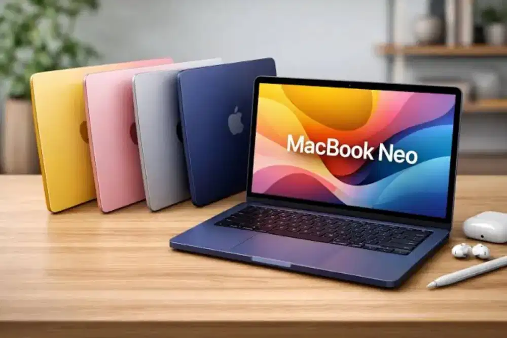MACBOOK NEO 256GB Chip A18 Pro, Cicilan 30rba / Hari syarat KTP
