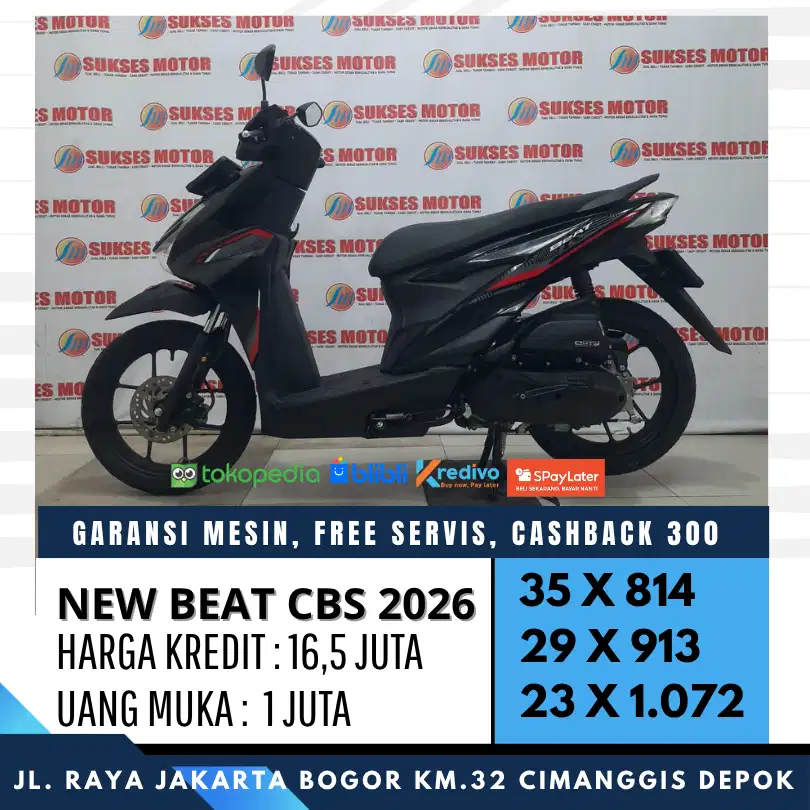 NEW BEAT CBS 2026 MULUS CASH KREDIT CICILAN RINGAN UNIT ISTIMEWA