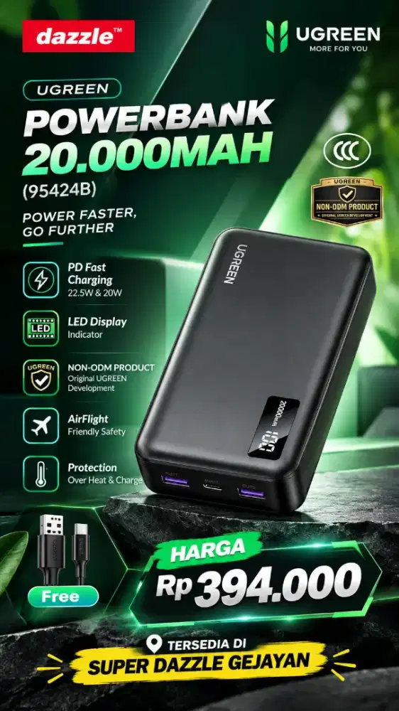 UGREEN POWERBANK 20.000MAH (95424B)