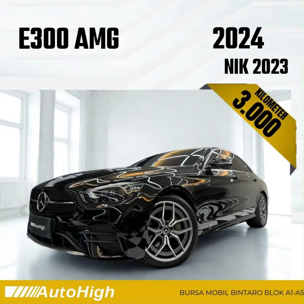 DP10% [Km3.000] E300 AMG 2023 Black Reg 2024 #AUTOHIGH