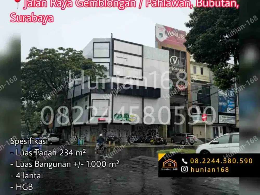 Ruko Raya Gemblongan Pahlawan Kramat Gantung Bubutan Baliwerti Tunjungan Surabaya Utara Kembang Jepun Dupak Tembaan Praban Penghela Jalan