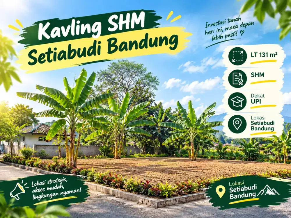 Kavling Strategis Setiabudi Bandung SHM SIap Bangun