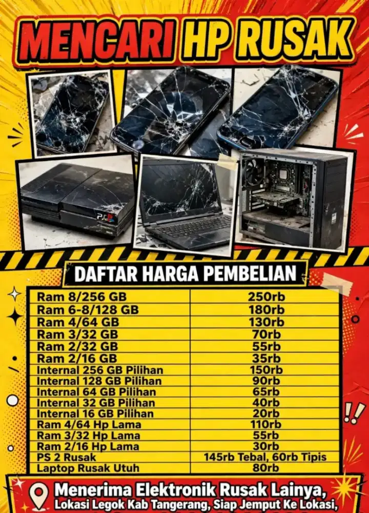 Mencari hp rusak