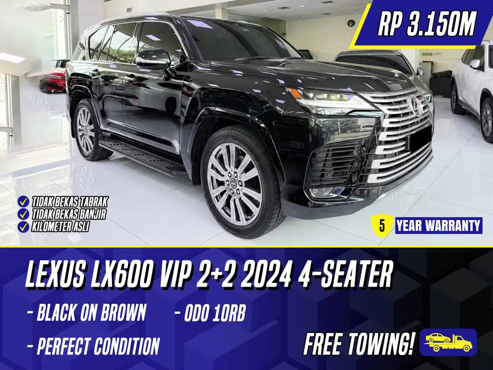 Lexus LX600 VIP 2+2 2024 4 Seater Black on Brown Hitam LX 600