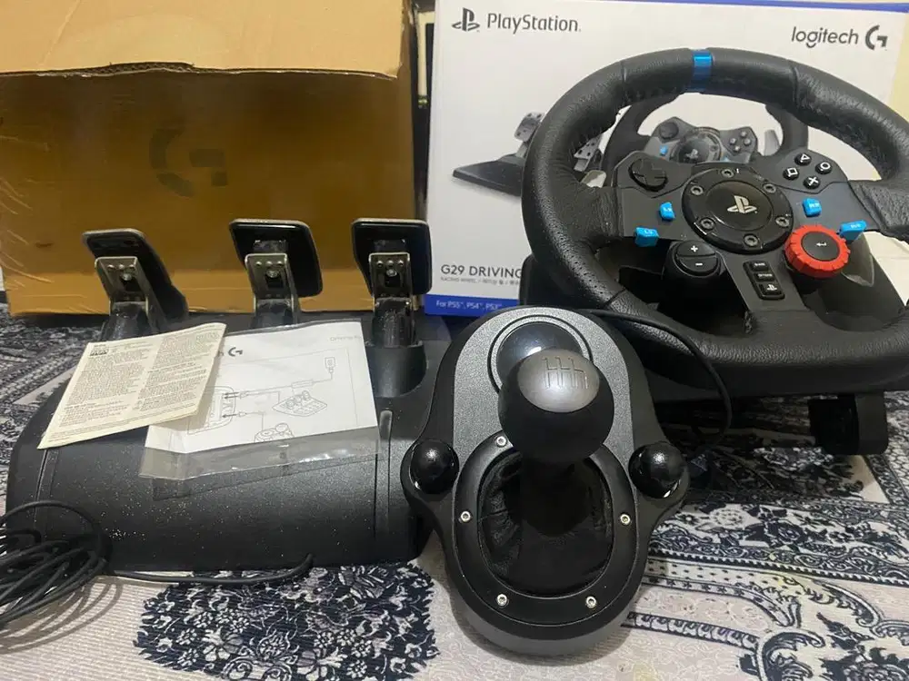 Jual Logitech G29 Driving Force Fullset + Shifter (lengkap box) second