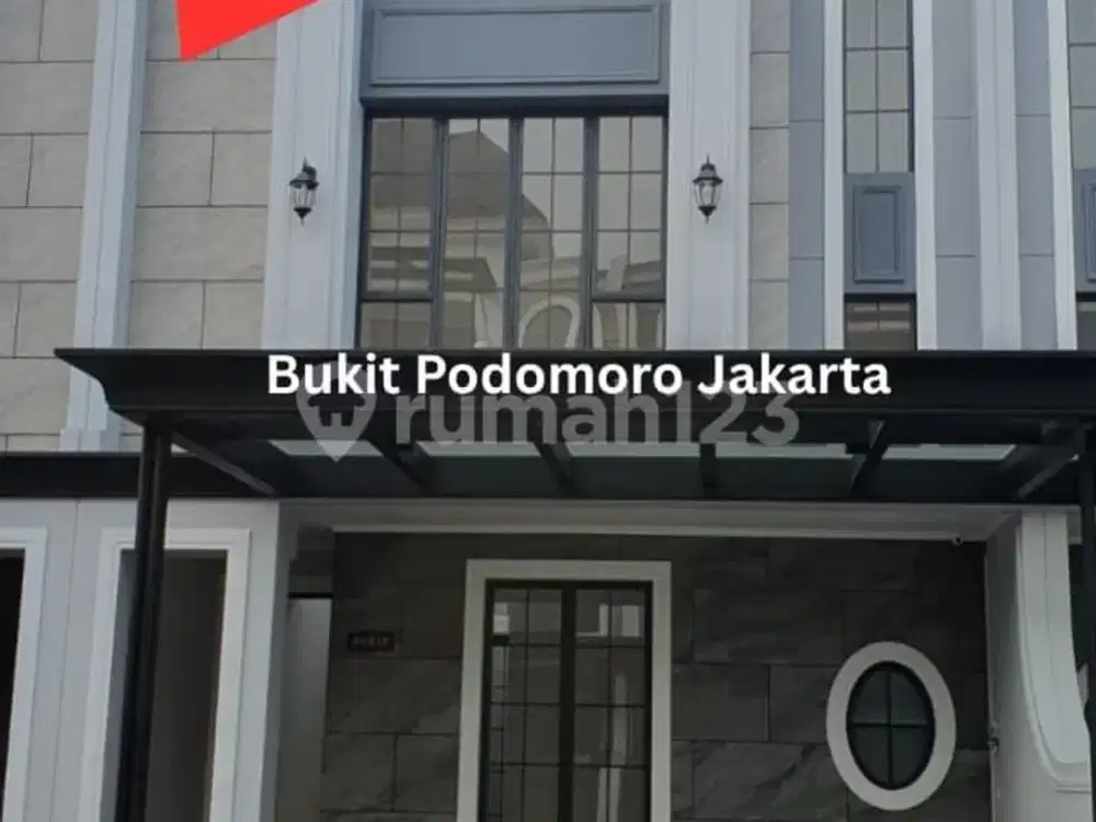 Rumah Bagus Aestetik 3 Lantai Siap Huni di Bukit Podomoro, Jaktim
