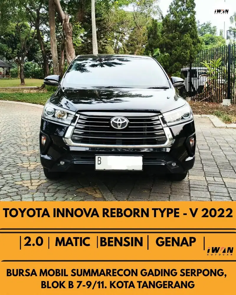 2022 TOYOTA INNOVA REBORN V 2.0 BENSIN AT