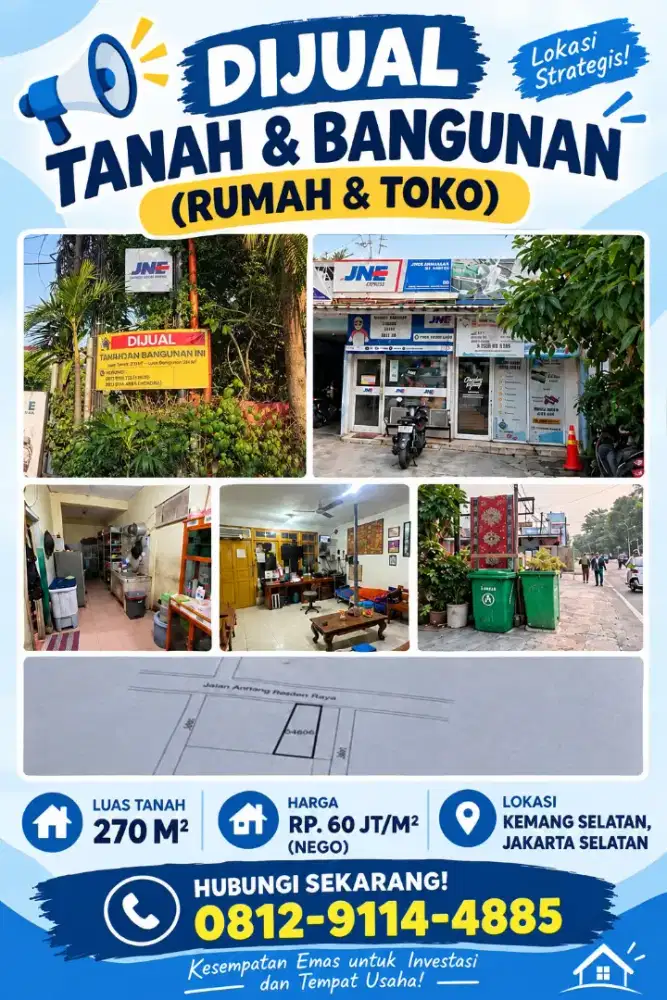 Dijual Rumah & Toko Kemang Selatan