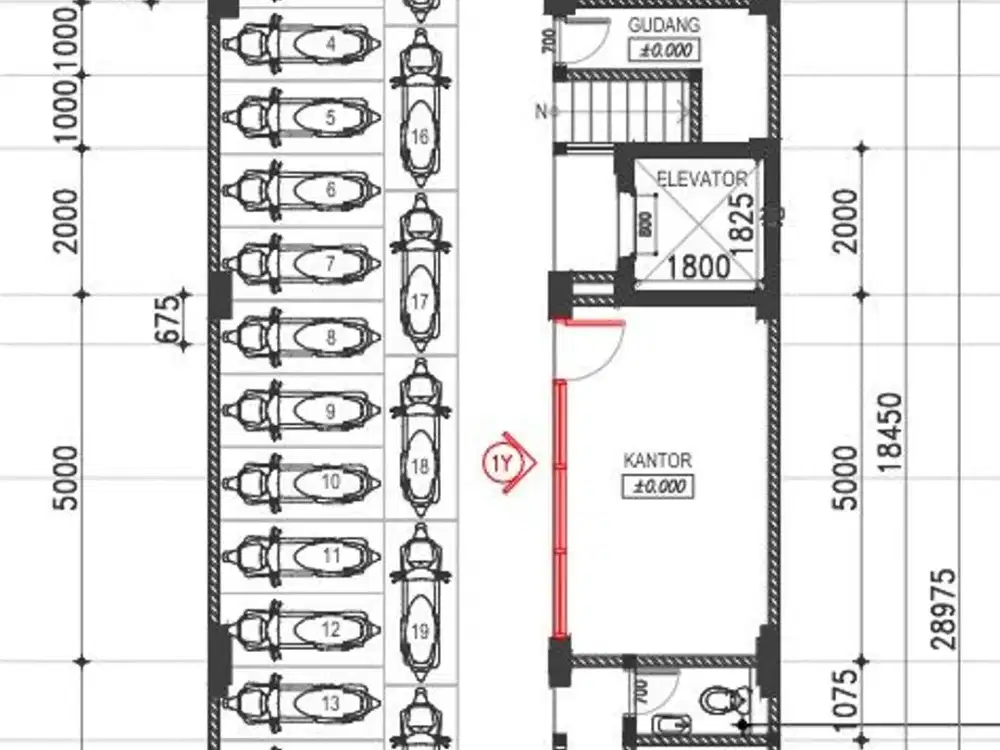 Disewakan Tahunan Ruang Kantor Kecil di Gedung Monochrome Hub di Pondok Kelapa Raya