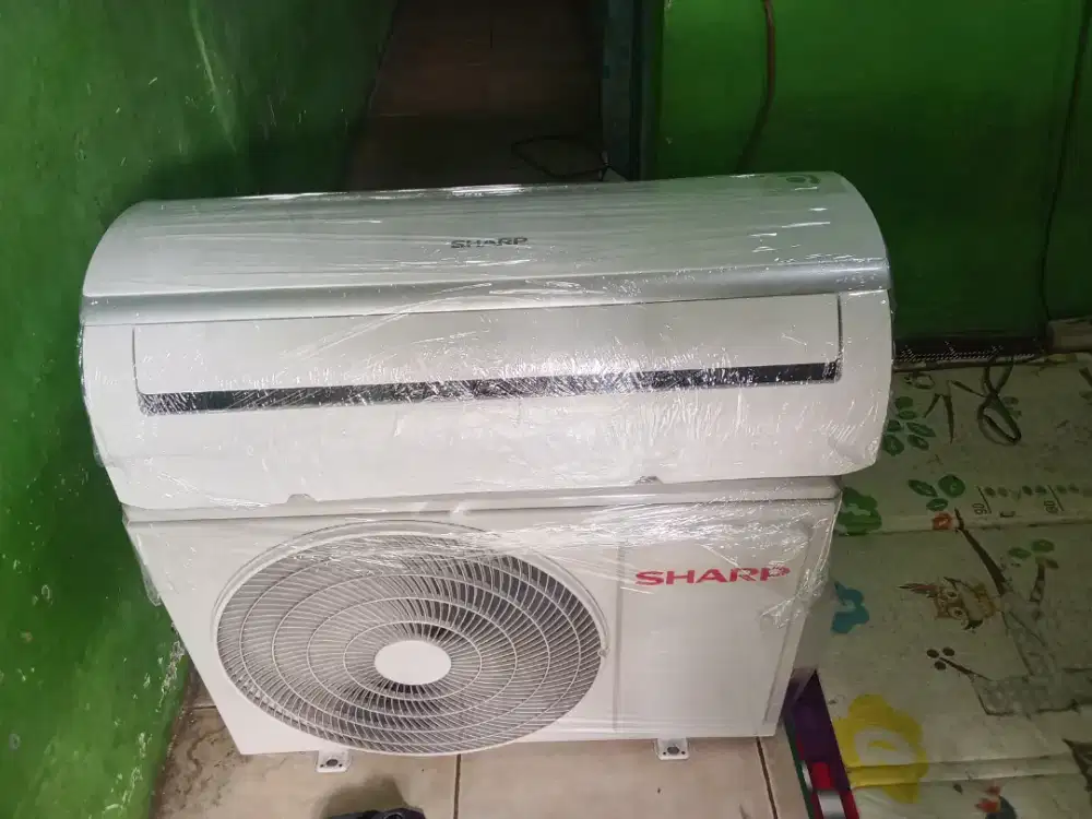 AC Sharp 1 pk R32 standart siap pasang second orisinil