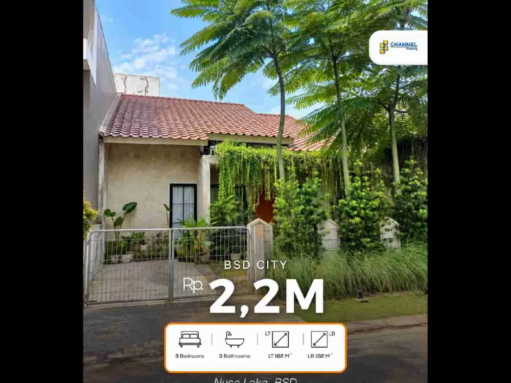 Jual Rumah SHM Hunian Asri dan Nyaman di Nusaloka BSD, Fl