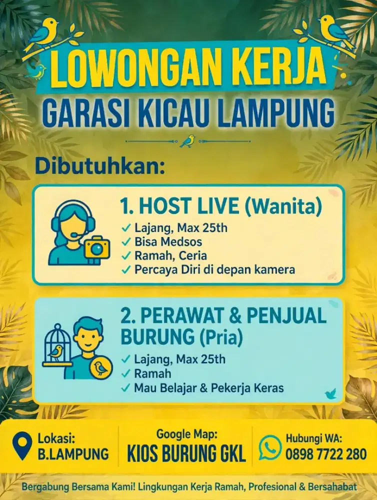 Loker lowongan kerja wanita pria