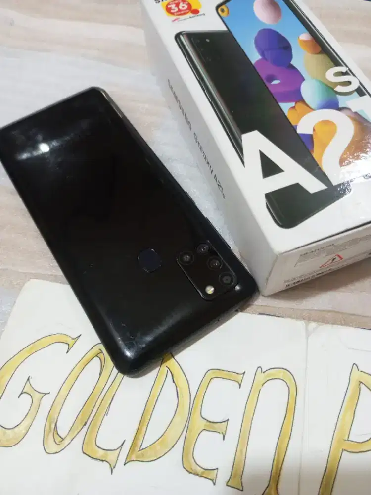 Galaxy A21S-Finger.Ram 3/32GB.ORI #GOLDEN PONSEL
