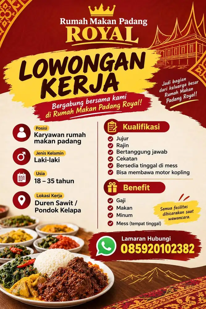 Karyawan Rumah Makan Padang
