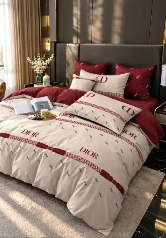 Set sprei katun premium dr merah